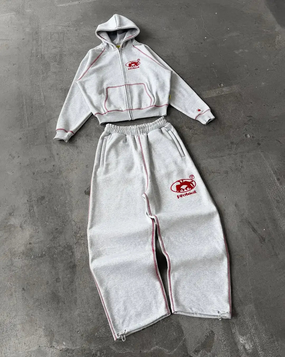 Women 2026 Fashion Trendy Oversized Hooded Tracksuit 2 Piece Set Loose Comfy Casual Streetwear Athleisure Loungewear Outfit