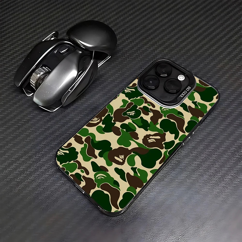 Fashion For-BAPES-Cool Phone Case For iPhone 17 17e 16e 16 15 14 13 12 mini Pro Max X XR 8 7 Air Plus Anti Fall Matte Back Cover