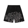 Trendy Brand American Street Graffiti Letter Printed Hip Hop Y2K Shorts Sports and Leisure Quick-drying Moto Beach Short Pants