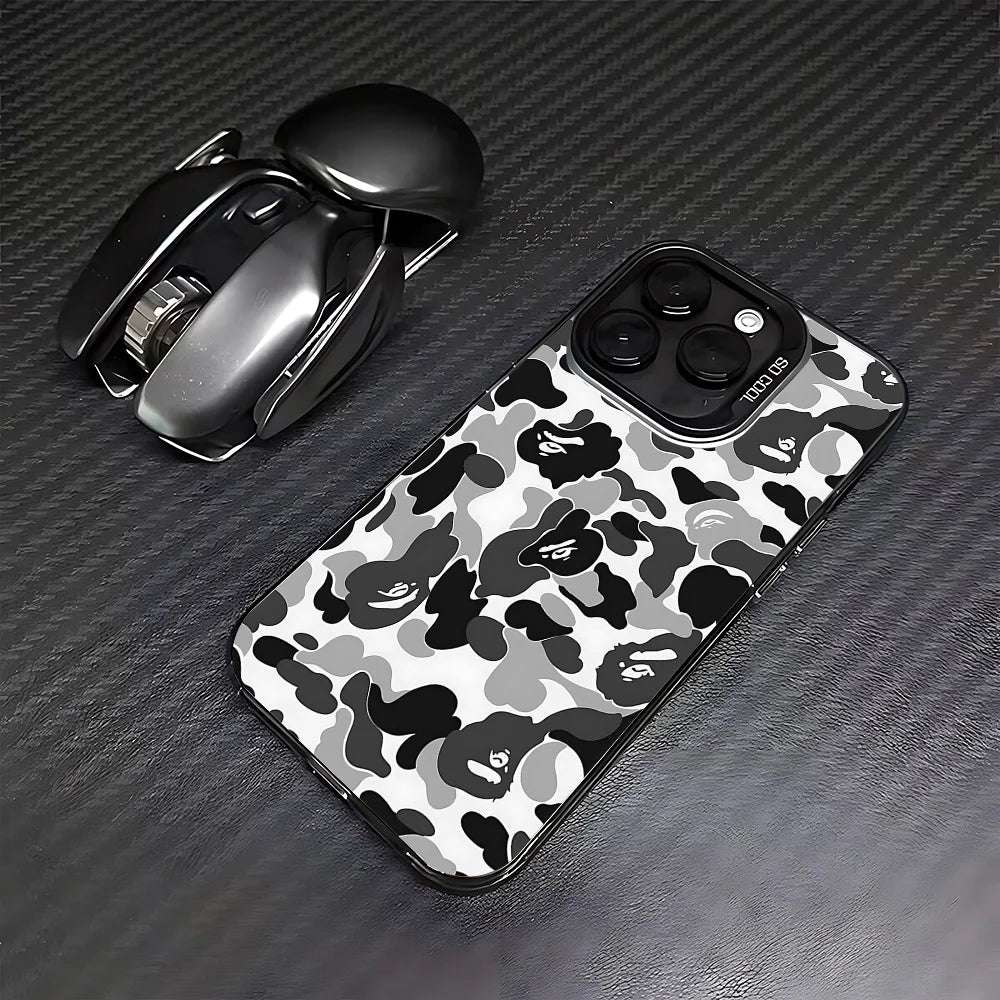 Fashion For-BAPES-Cool Phone Case For iPhone 17 17e 16e 16 15 14 13 12 mini Pro Max X XR 8 7 Air Plus Anti Fall Matte Back Cover