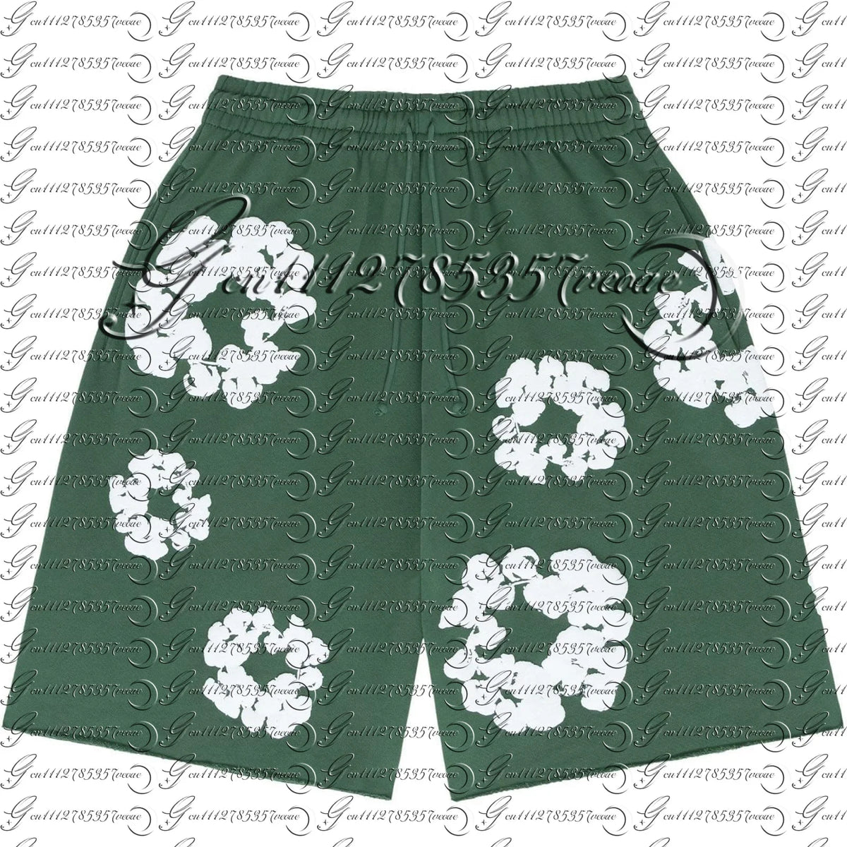 2026 Summer New Men's Navy Wreath 3D Print Sweat Shorts Oversized Pants, Suitable for Daily Wear and Training FamilyMatching