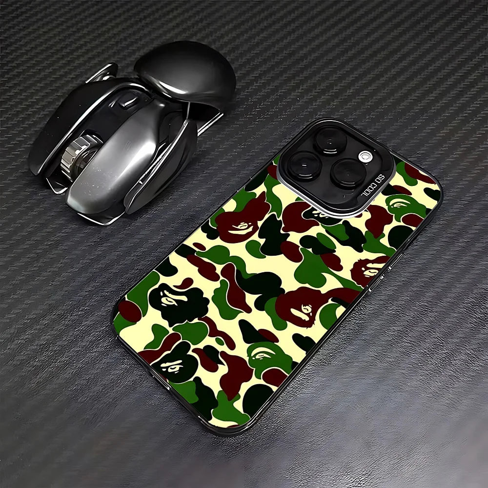 Fashion For-BAPES-Cool Phone Case For iPhone 17 17e 16e 16 15 14 13 12 mini Pro Max X XR 8 7 Air Plus Anti Fall Matte Back Cover