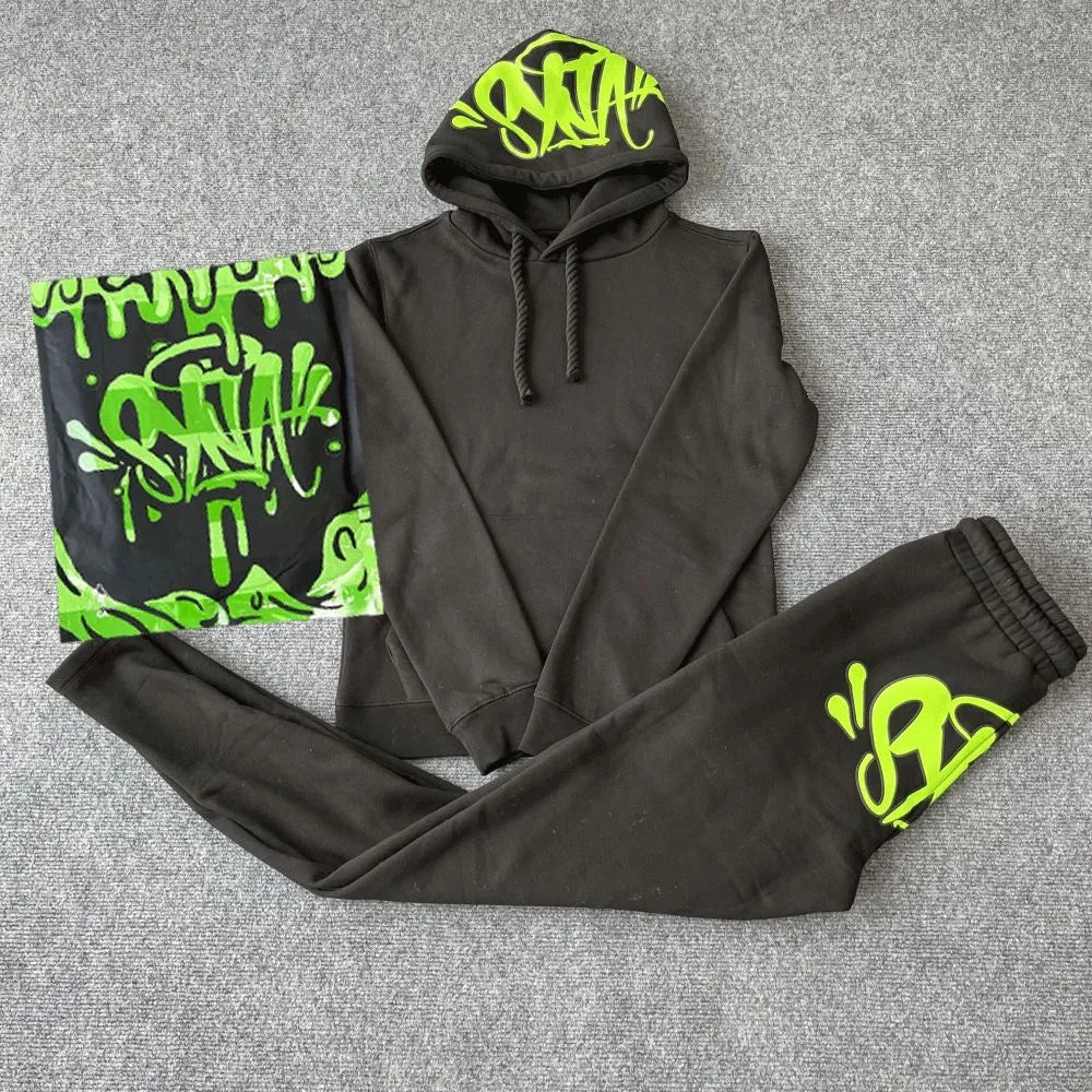 Fashion Street Casual Tracksuits Tops Long Pants Autumn Winter Cotton Hip Hop Men Women Unisex Hooded Sweatshirt Sports Trousers