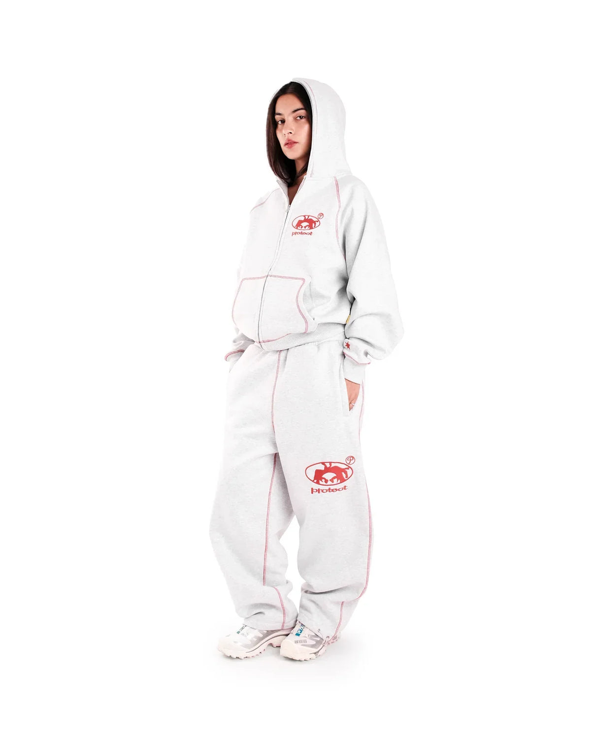 Women 2026 Fashion Trendy Oversized Hooded Tracksuit 2 Piece Set Loose Comfy Casual Streetwear Athleisure Loungewear Outfit