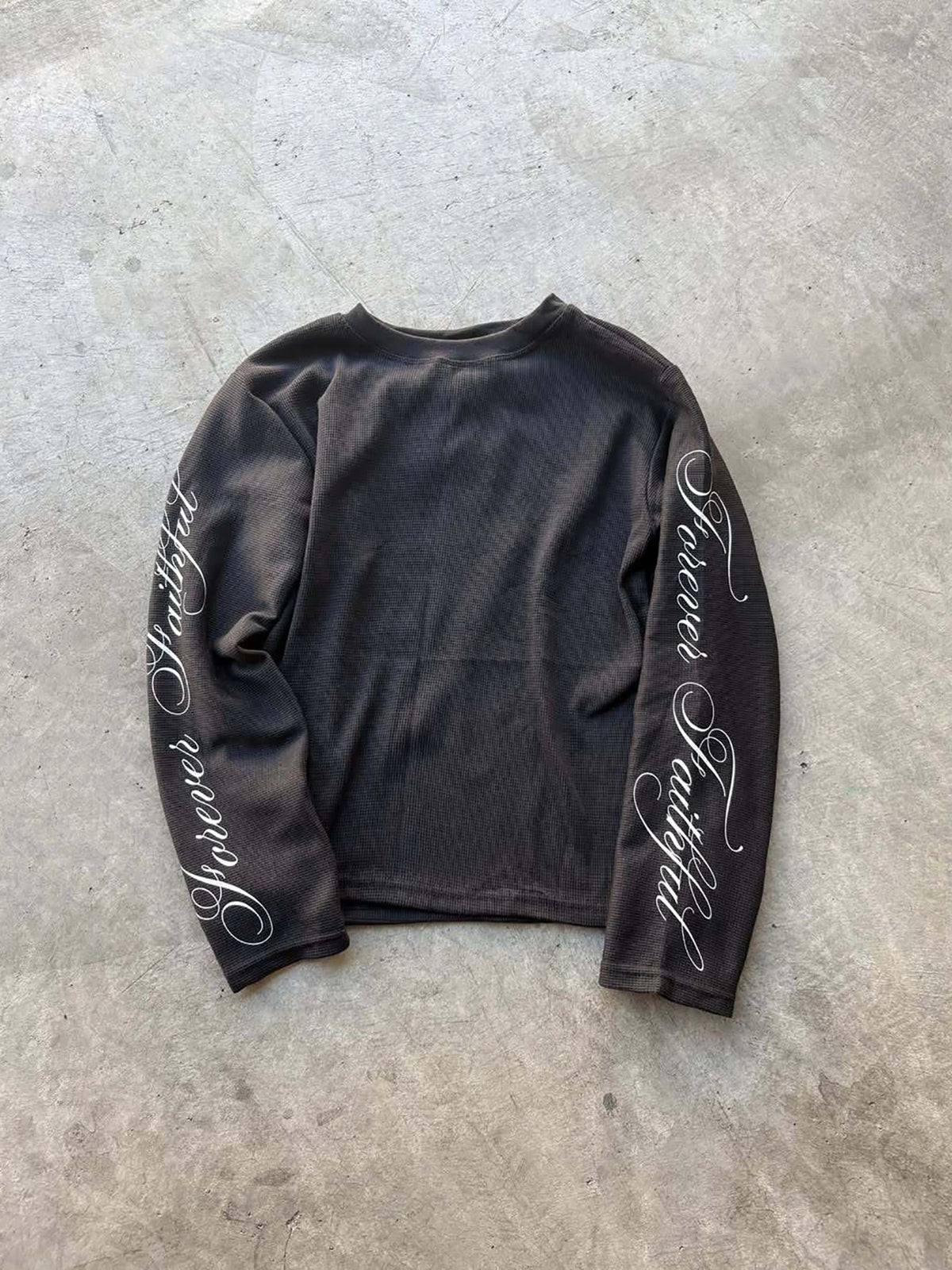 Autumn and Winter New Round Neck Letter Printed Gothic Loose American Style Pullover Casual T-Shirt Top