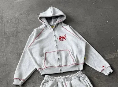 Women 2026 Fashion Trendy Oversized Hooded Tracksuit 2 Piece Set Loose Comfy Casual Streetwear Athleisure Loungewear Outfit