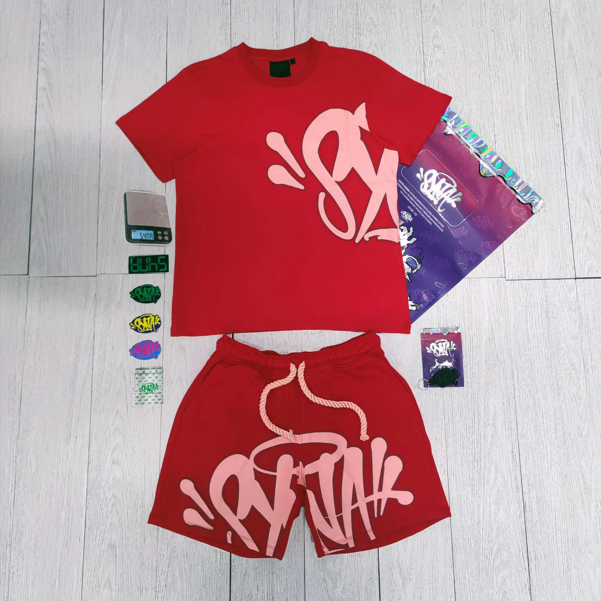 Synaworld Cotton Clothes Casual Summer T-Shirt Shorts Central Cee Y2k Women's Men's Clothing Outfit Tees Streetwear Tops Trunks