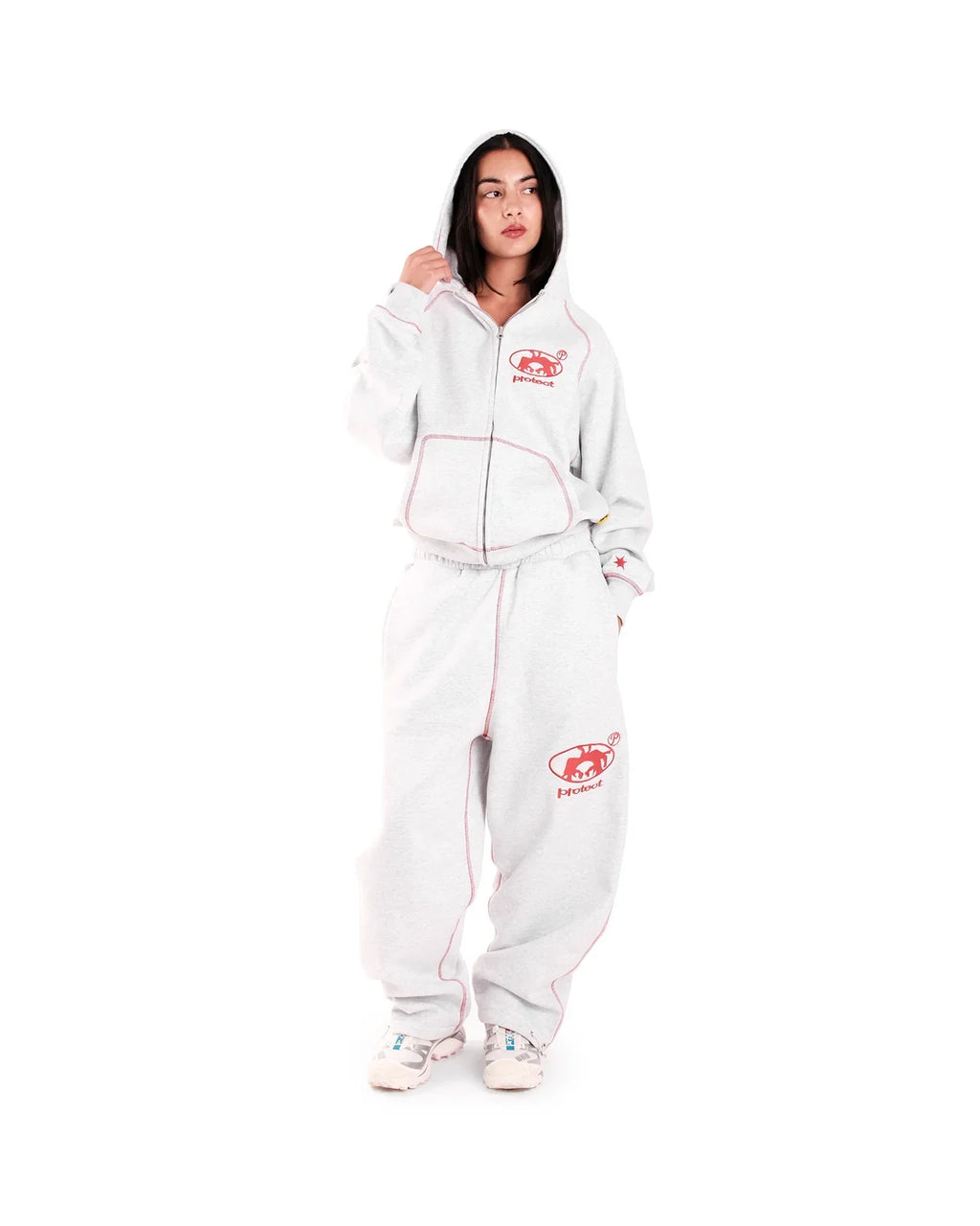 Women 2026 Fashion Trendy Oversized Hooded Tracksuit 2 Piece Set Loose Comfy Casual Streetwear Athleisure Loungewear Outfit