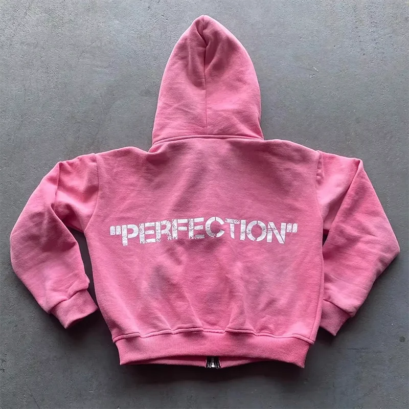 Y2K New Streetwear Set Casual Baggy Sweatpants Fashion Zipper Hoodie Spring American Street Hip-hop Casual Pants Printed Clothes